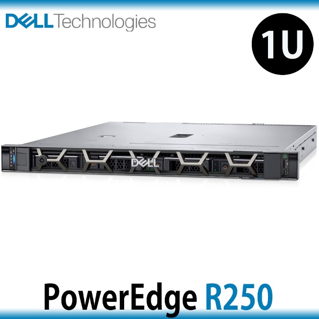 Dell PowerEdge R250 1U 서버 E-2314 2.8GHz 4C 기본사양