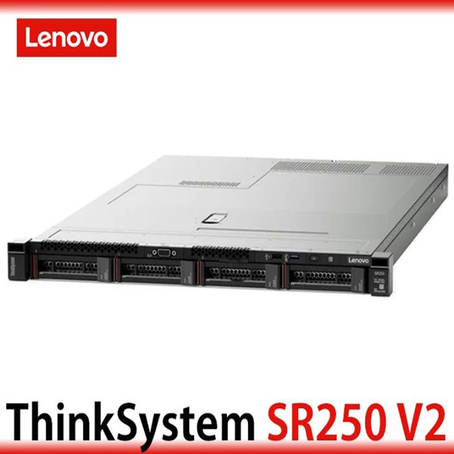 레노버 1U 서버 ThinkSystem SR250 V2 Xeon E-2324G 4C 3.1GHz 16GB 2TB LFF