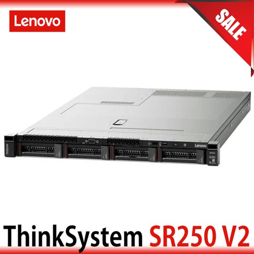레노버 1U 서버 ThinkSystem SR250 V2 Xeon E-2324G 4C 3.1GHz 8GB LFF